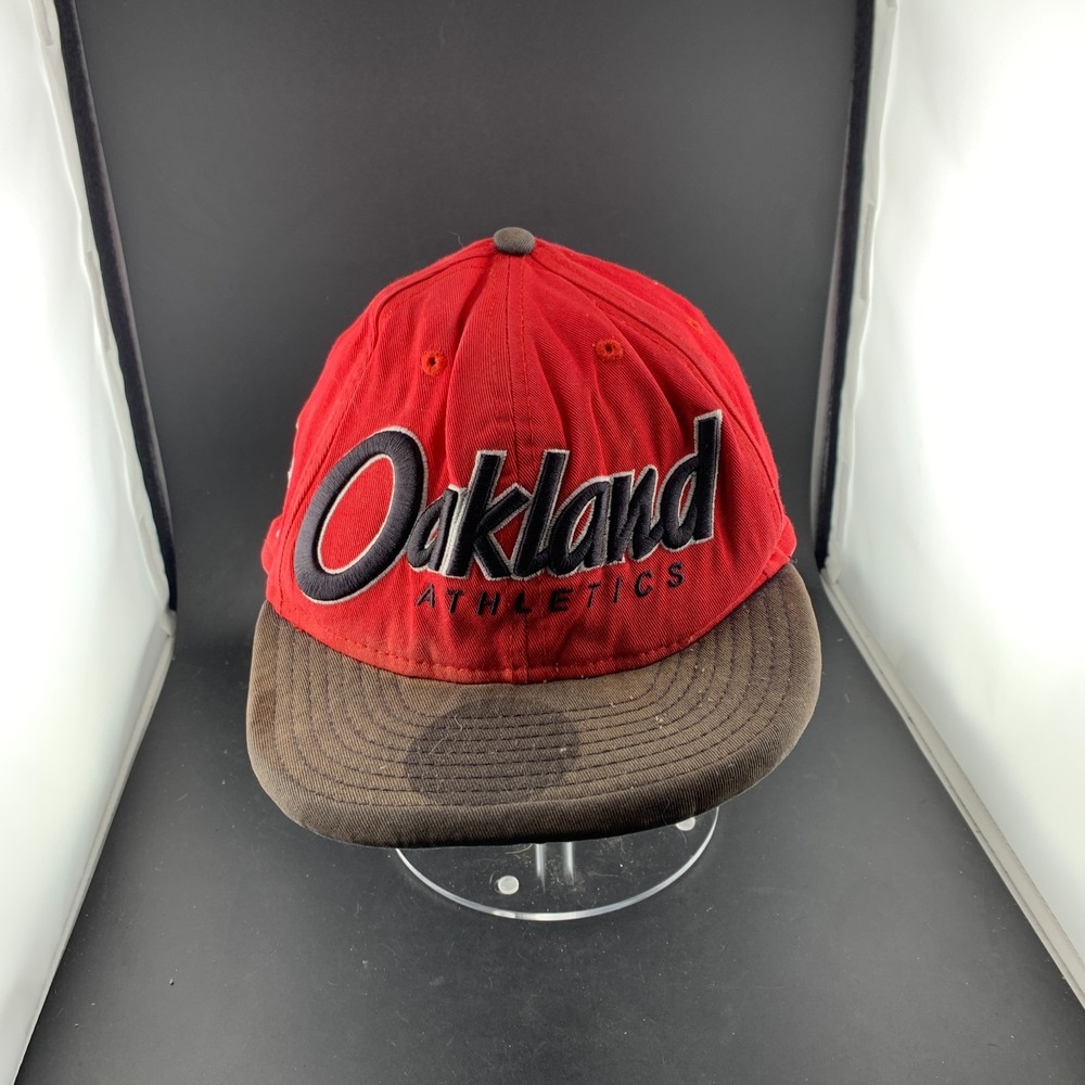 New Era 9Fifty MLB Oakland Athletics Baseball Cap Mens OS Red Brown Snapback Hat